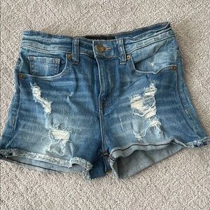 Express Light Blue Jean Shorts